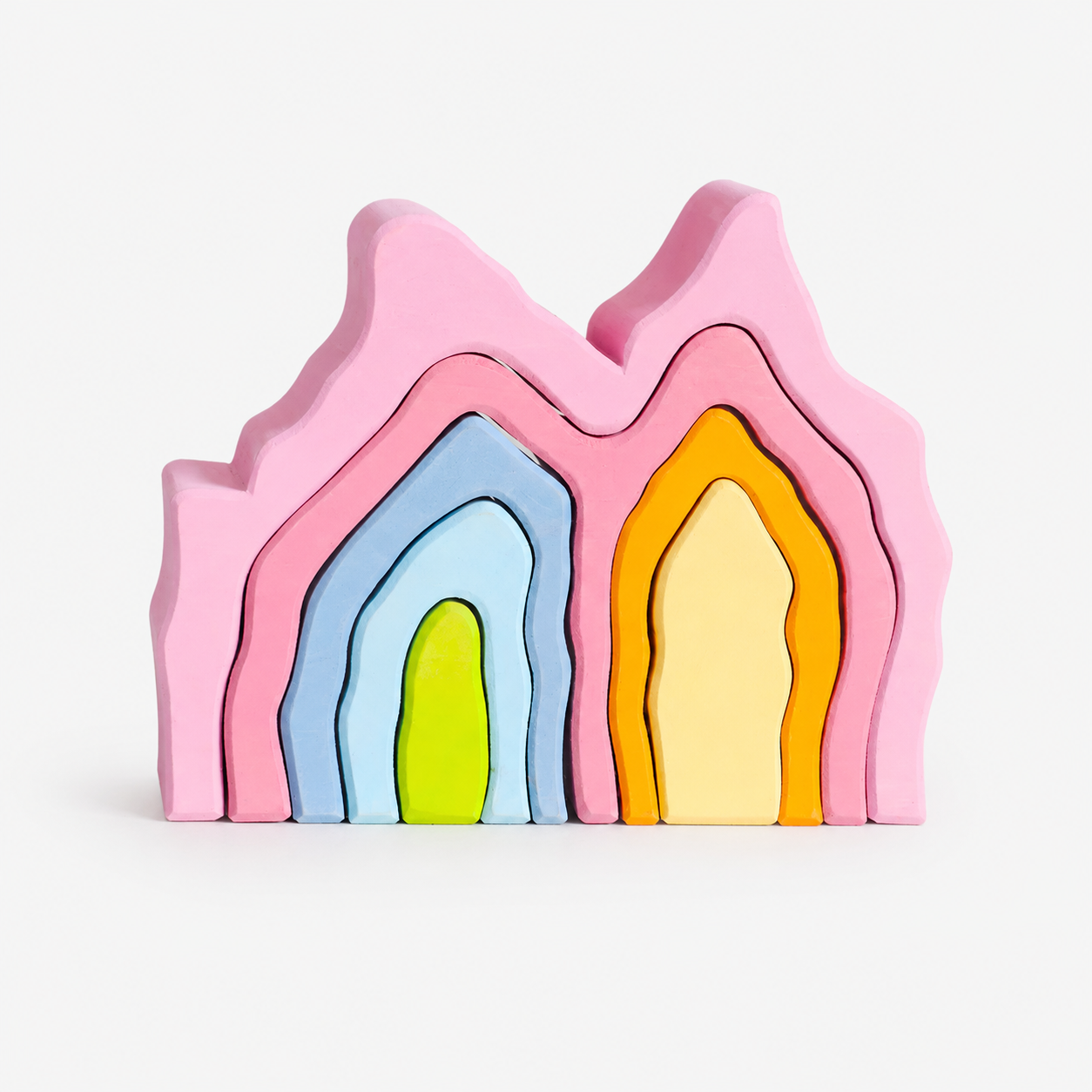 7-Piece Basswood Coral Stacking Toy