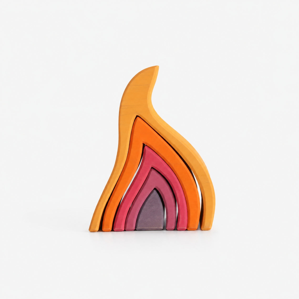 5 Pieces Pine Wood Fire Stacking Blocks