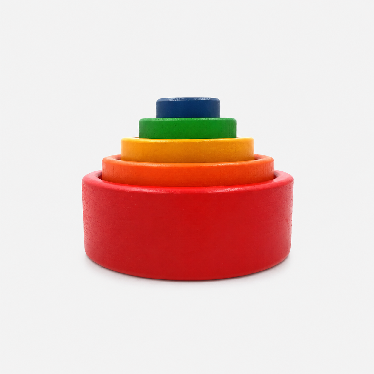 5-Piece Montessori Wooden Nesting & Stacking Bowls