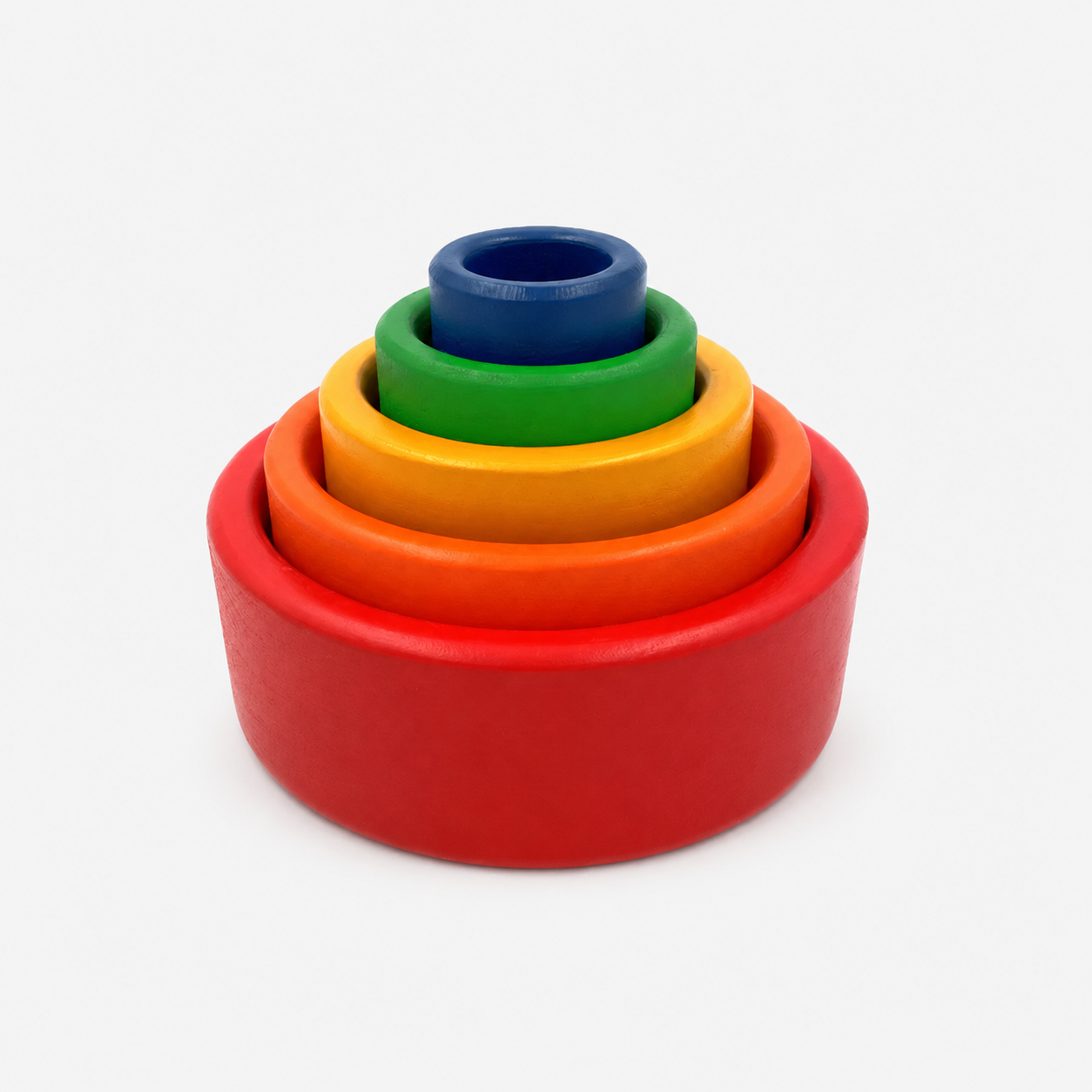 5-Piece Montessori Wooden Nesting & Stacking Bowls