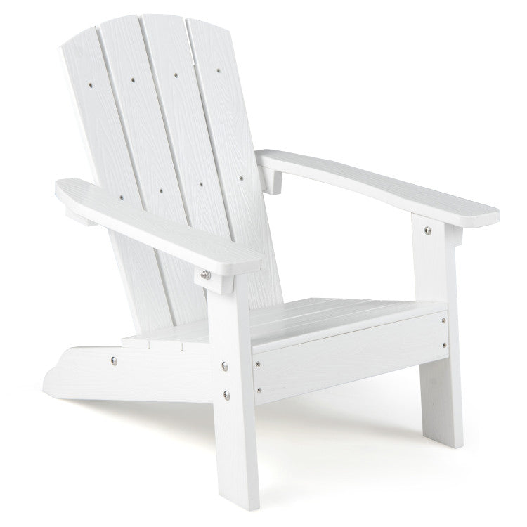 Kids Adirondack Chairs with Ergonomic Reclined Back & Wide Armrests
