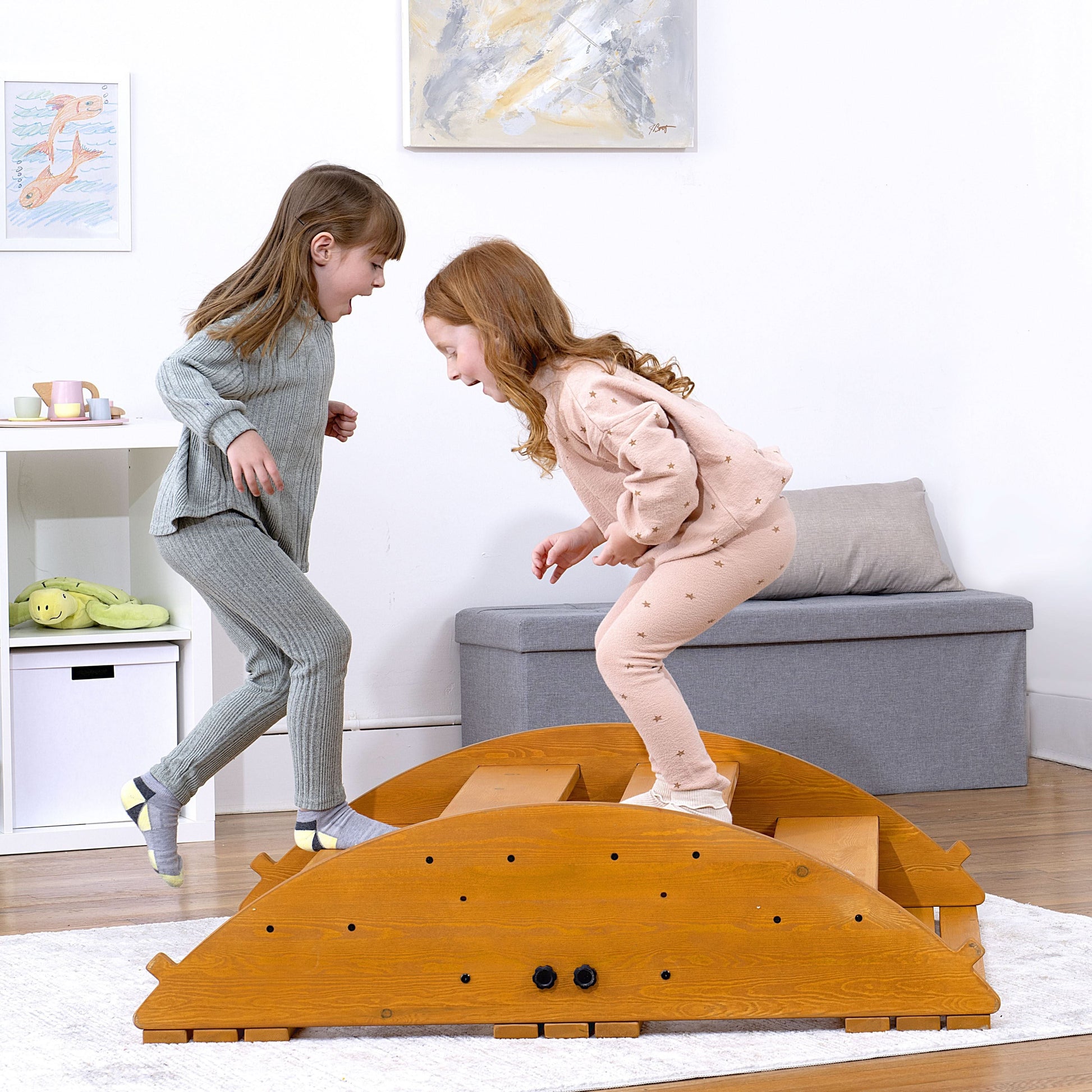 Jumbo Wooden Rocker Climber for Toddlers