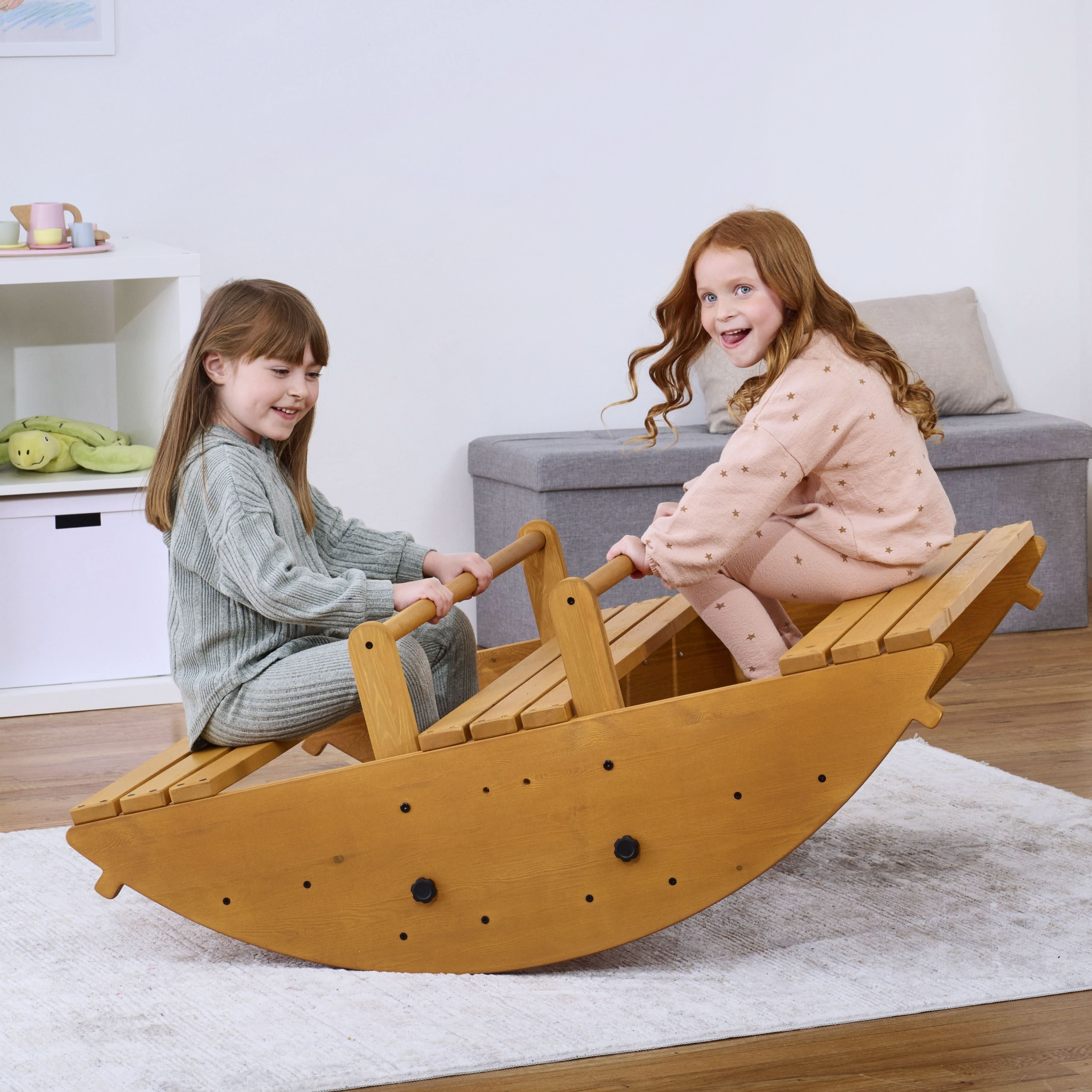 Jumbo Wooden Rocker Climber for Toddlers