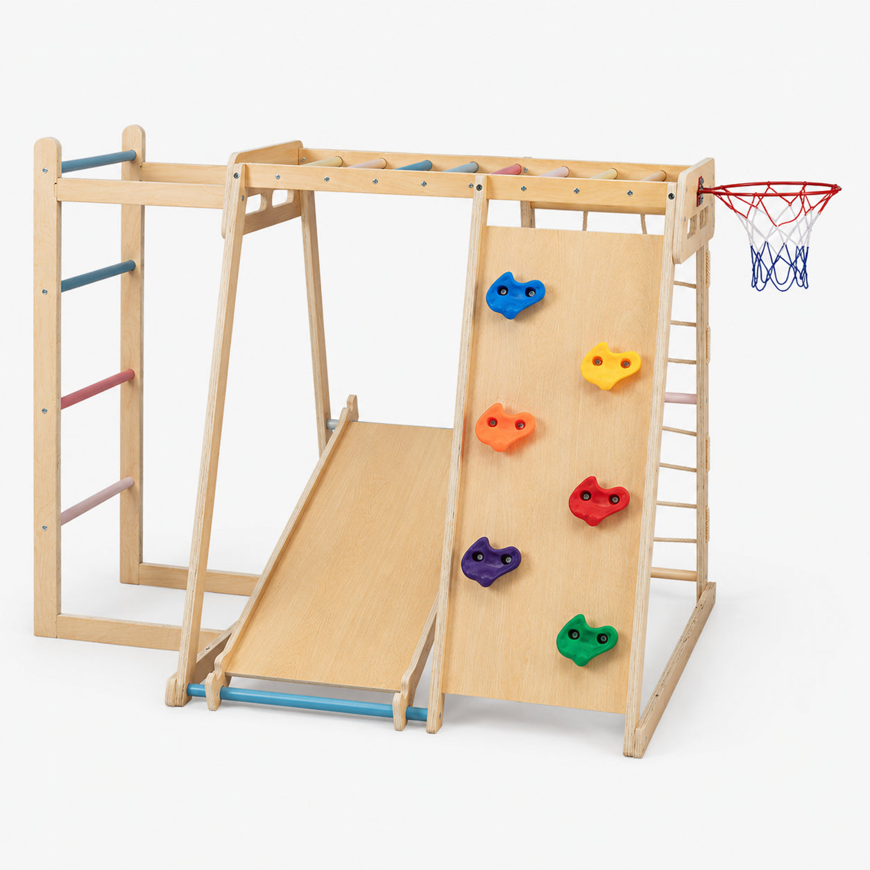 Swedish Heavy-Duty Wooden Indoor Jungle Gym