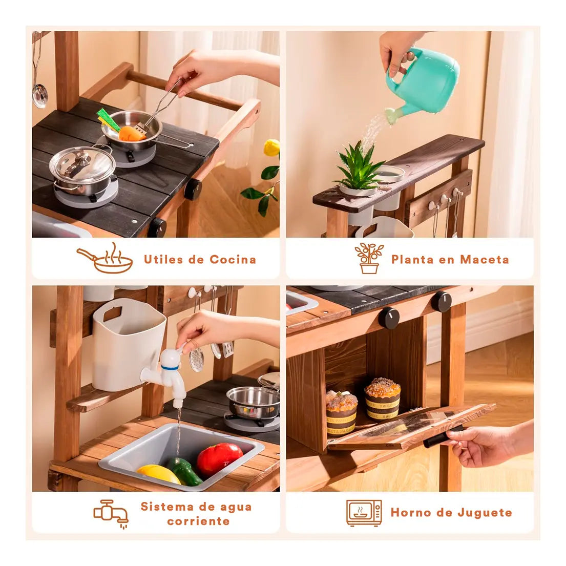 Wooden Outdoor Mud Kitchen Set