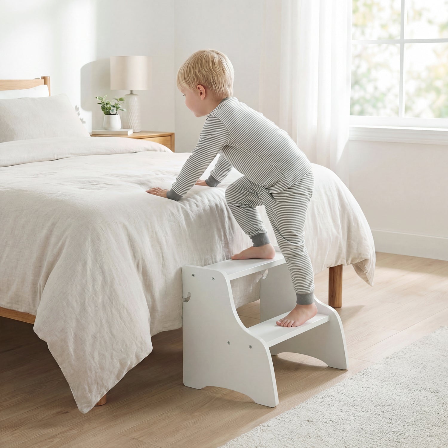 Foldable 2-Step Toddler Stool with Chalkboards