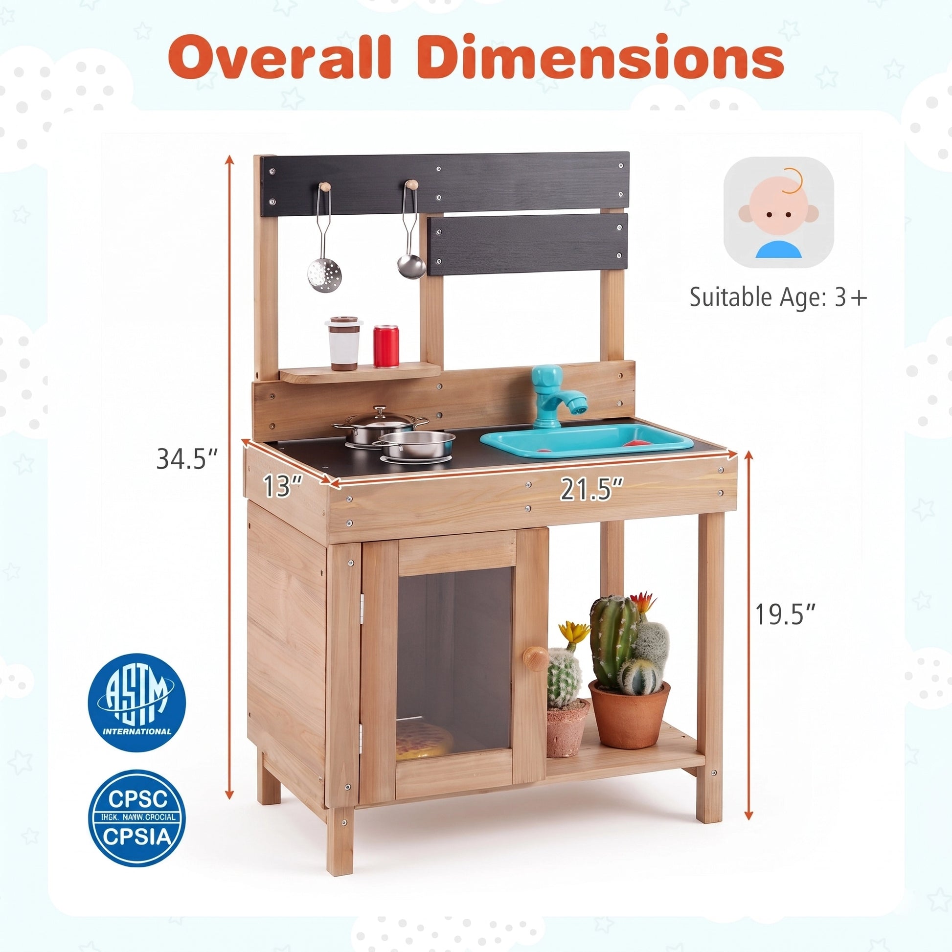 Outdoor Wooden Mud Kitchen