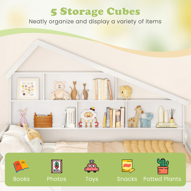 House-Shaped Daybed with Twin Size Trundle & Storage