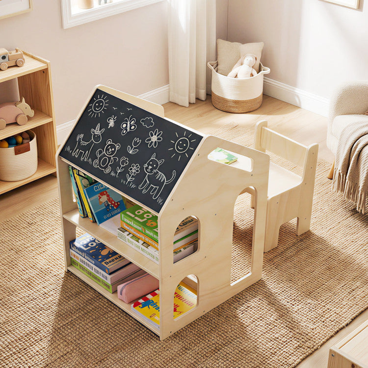 House Shaped Montessori Playroom Furniture Set for Toddlers