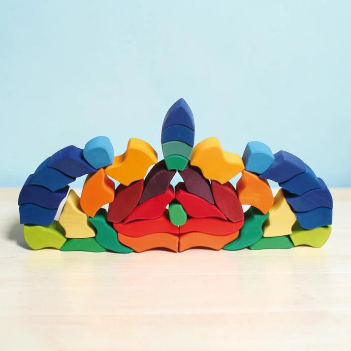 37-Piece Wooden Butterfly Puzzle & Thick Stacking Blocks