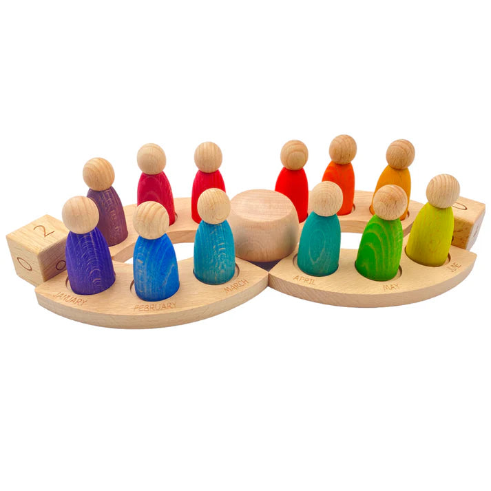 Waldorf Wooden Perpetual Calendar for Kids