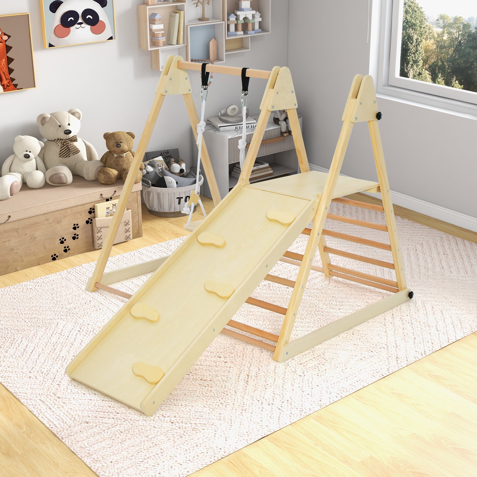 Montessori Wooden Indoor Jungle Gym
