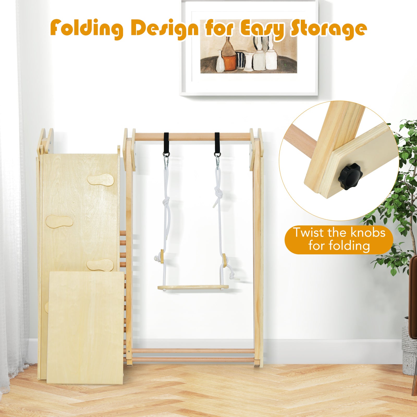 Montessori Wooden Indoor Jungle Gym