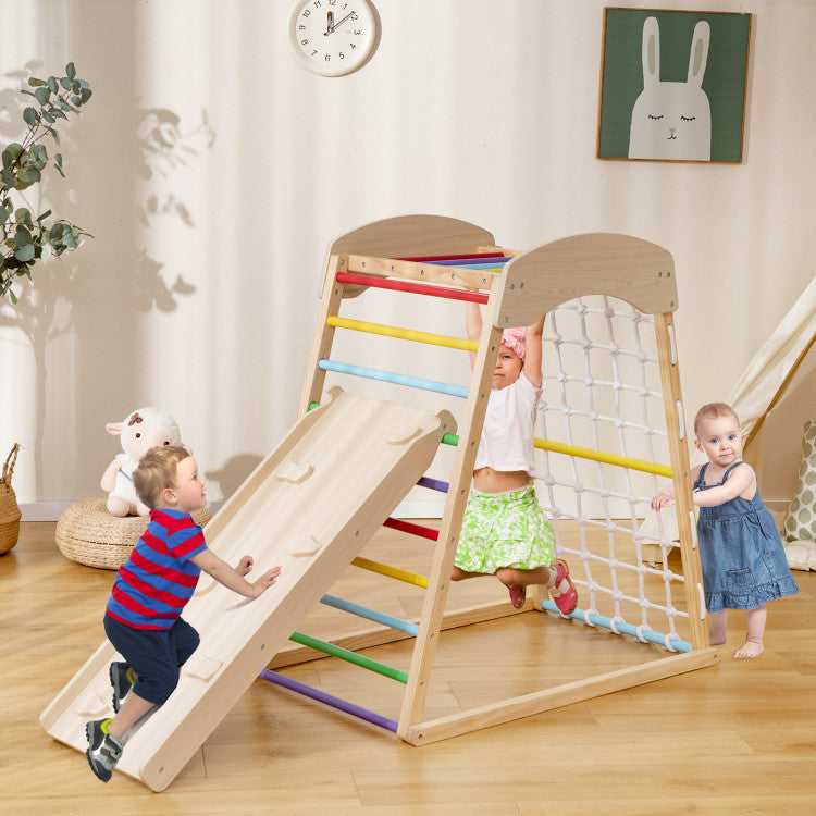 Montessori Indoor Playground with Slide & Monkey Bars