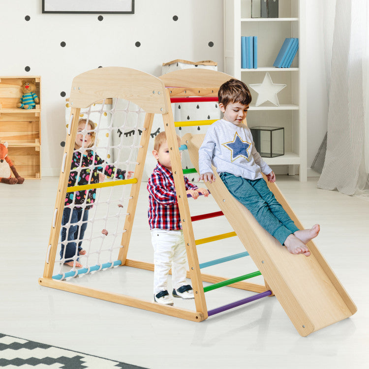 Montessori Indoor Playground with Slide & Monkey Bars