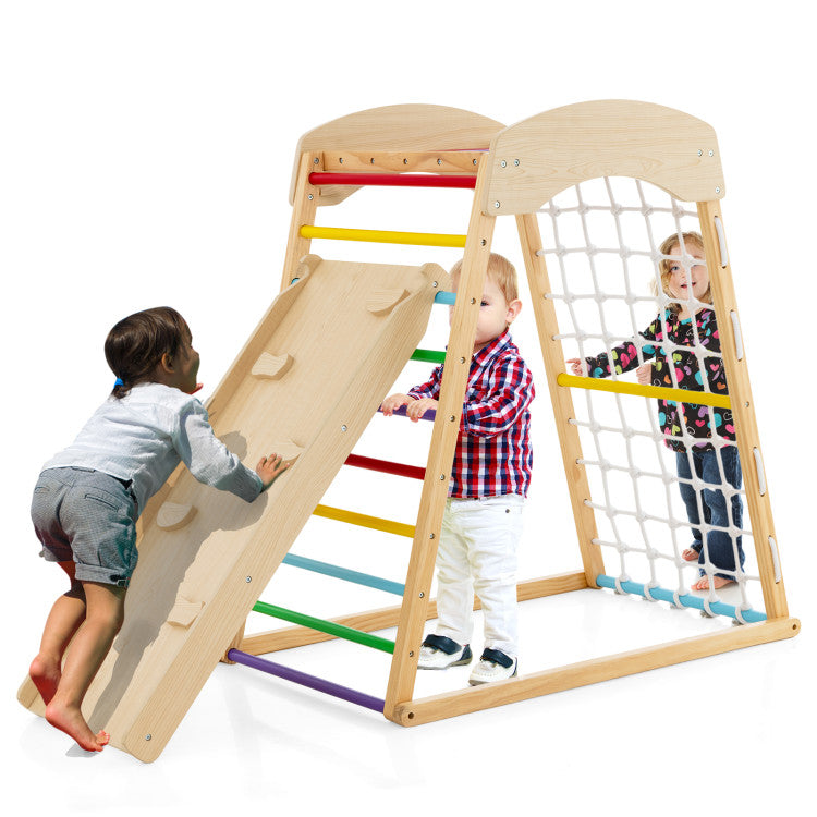 Montessori Indoor Playground with Slide & Monkey Bars