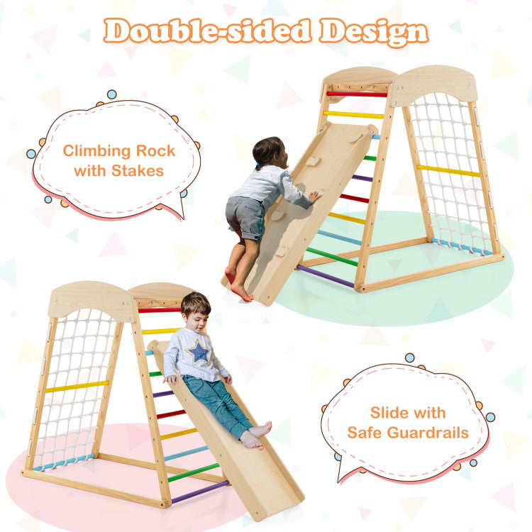 Montessori Indoor Playground with Slide & Monkey Bars