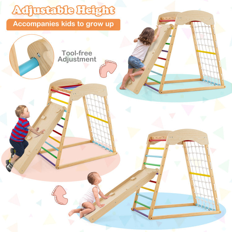Montessori Indoor Playground with Slide & Monkey Bars