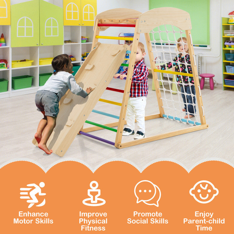 Montessori Indoor Playground with Slide & Monkey Bars