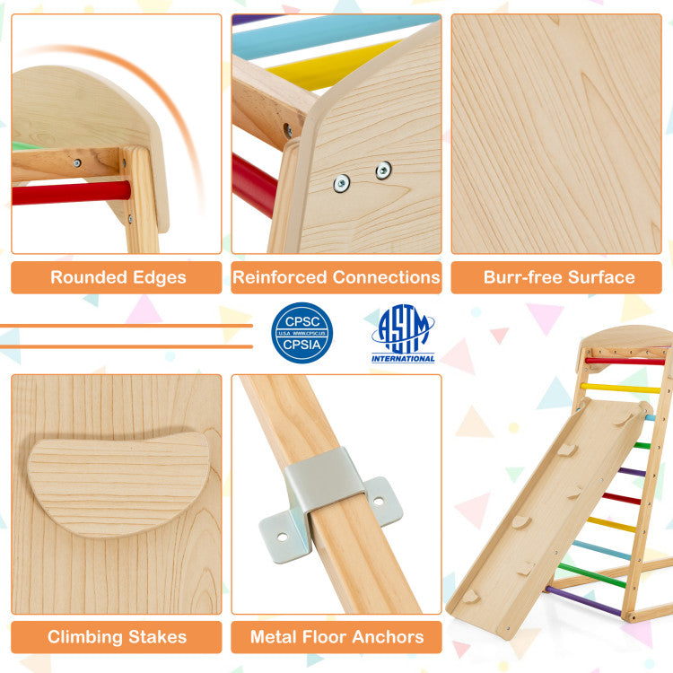 Montessori Indoor Playground with Slide & Monkey Bars