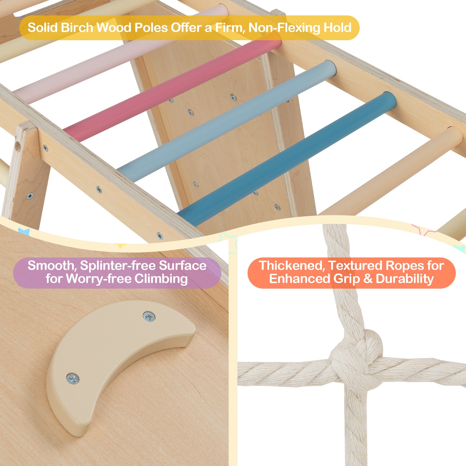 Swedish Heavy-Duty Wooden Indoor Jungle Gym