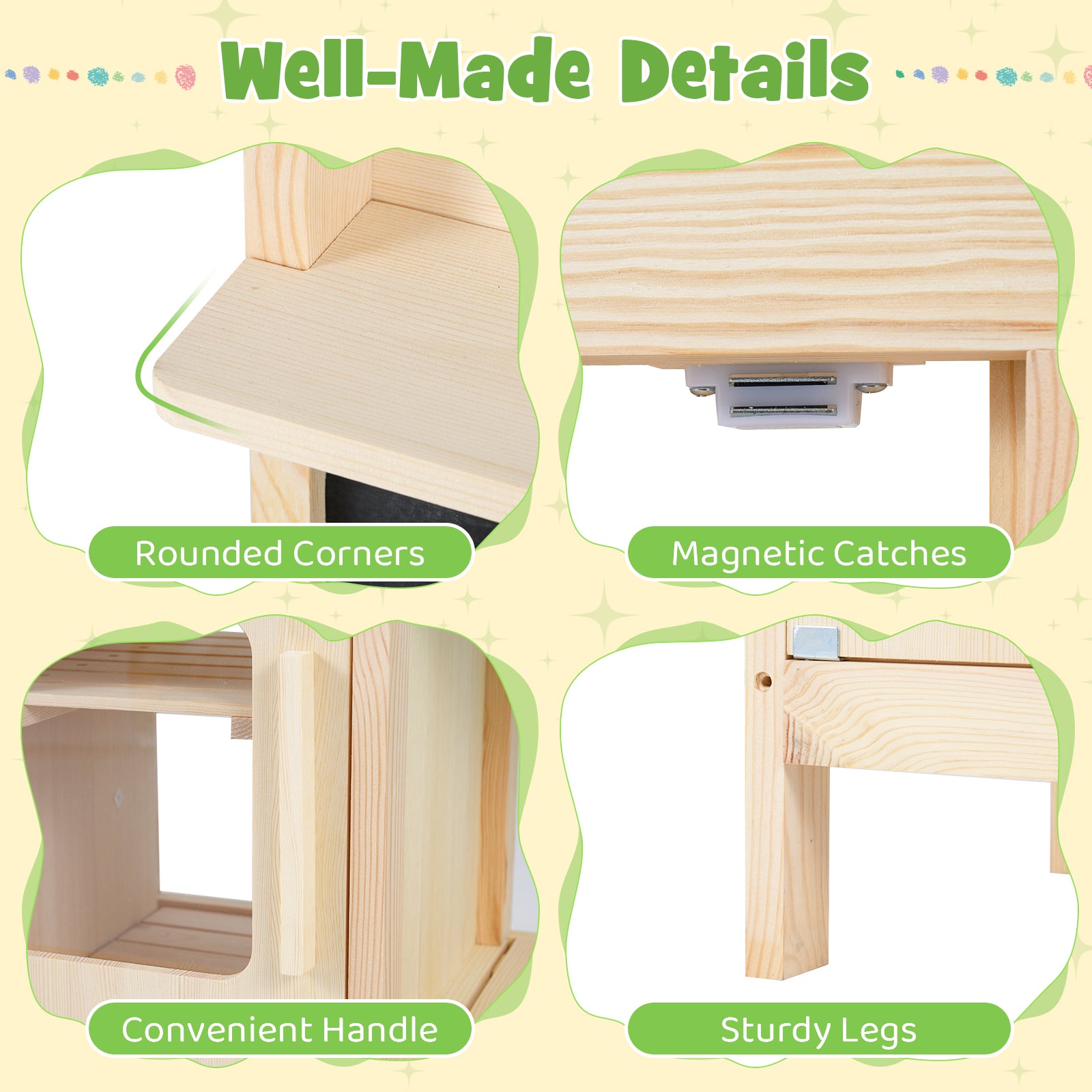 Wooden Kids Outdoor Mud Kitchen with Chalkboard