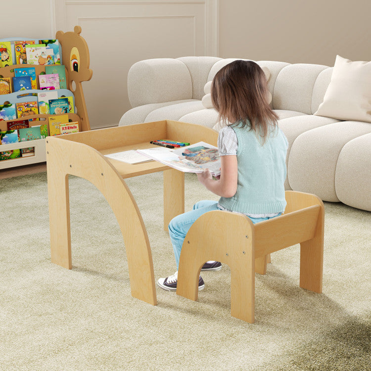 Wide Toddler Activity Table Set for Playroom