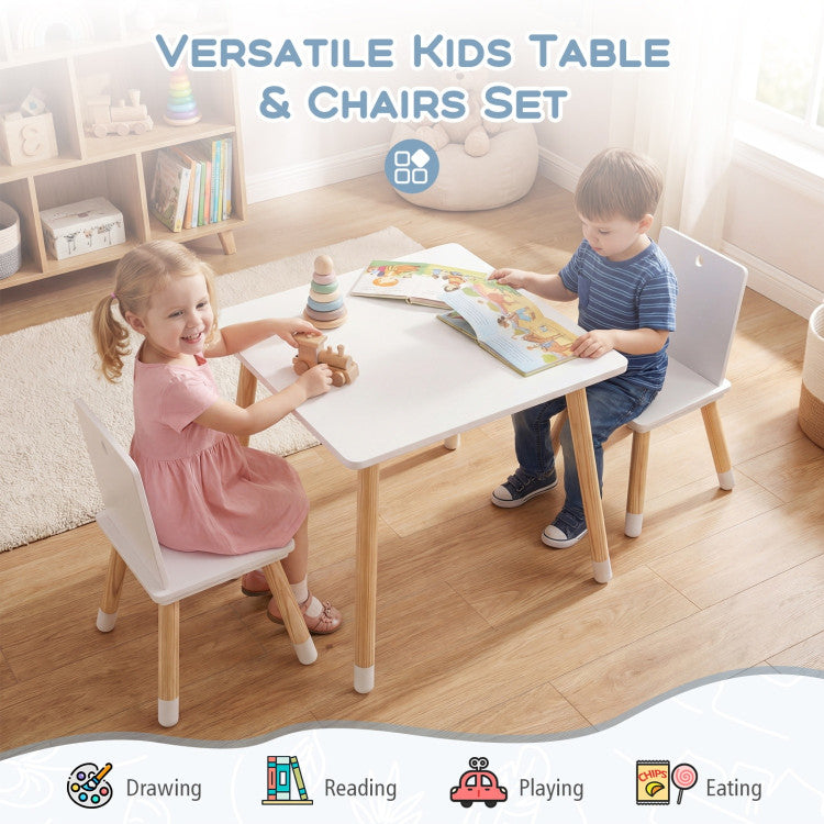 Wooden Table and 2 Chairs Montessori Toddler Activity Table