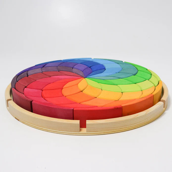 72-Piece Wooden Round Building Creative Block Set