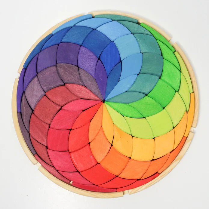 72-Piece Wooden Round Building Creative Block Set