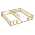 Wooden pet playpen on a white background