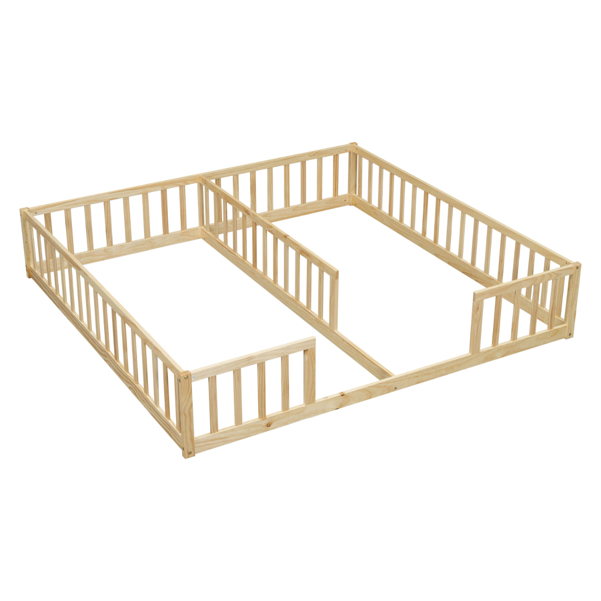 Wooden pet playpen on a white background
