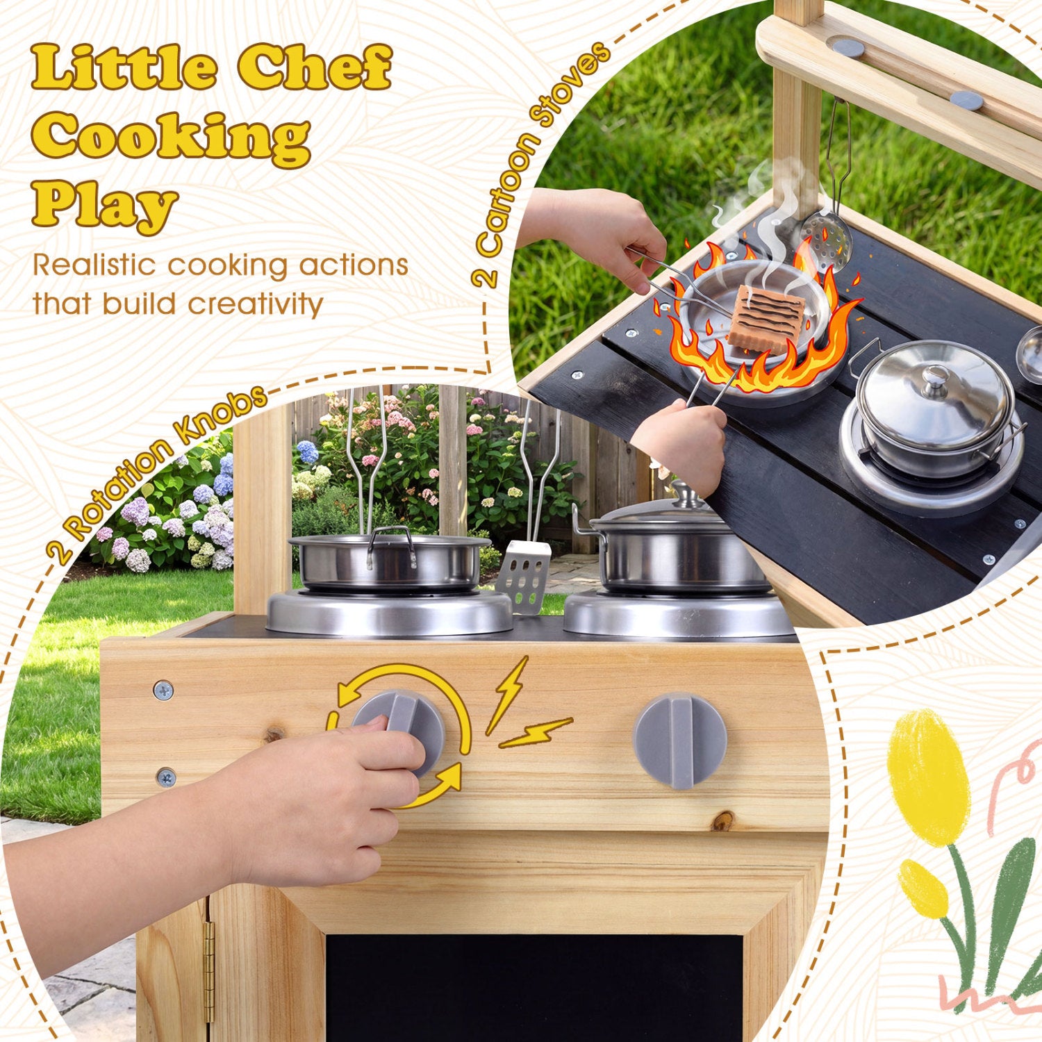 Dual Sink Mud Kitchen for Kids