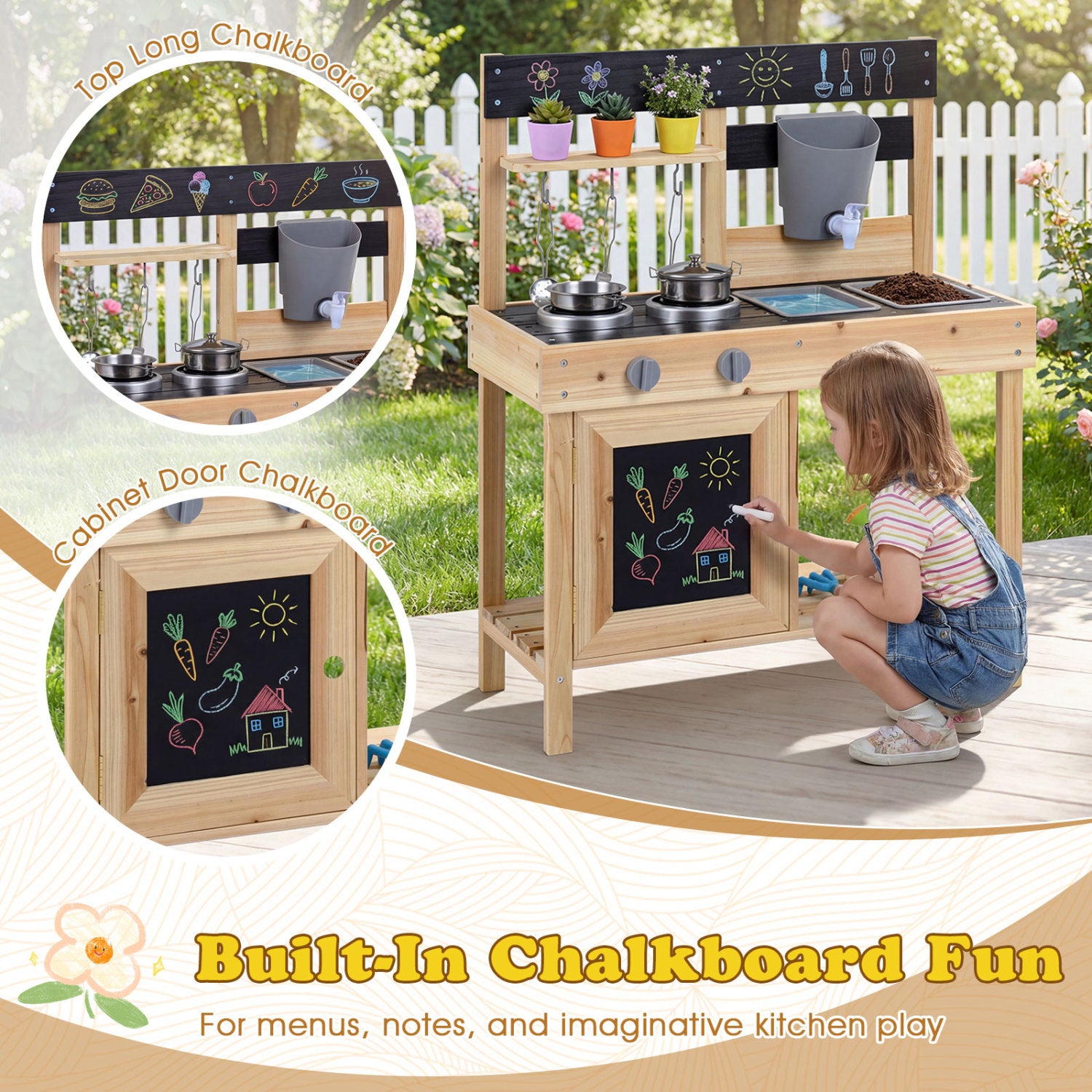 Dual Sink Mud Kitchen for Kids