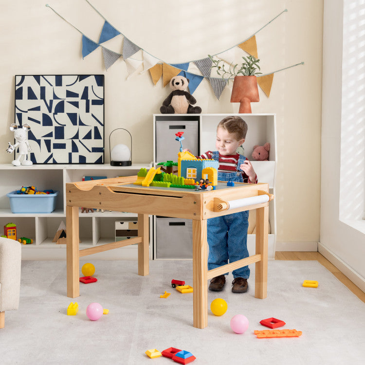Kids Multi-Activity Desk with Storage & Paper Roll