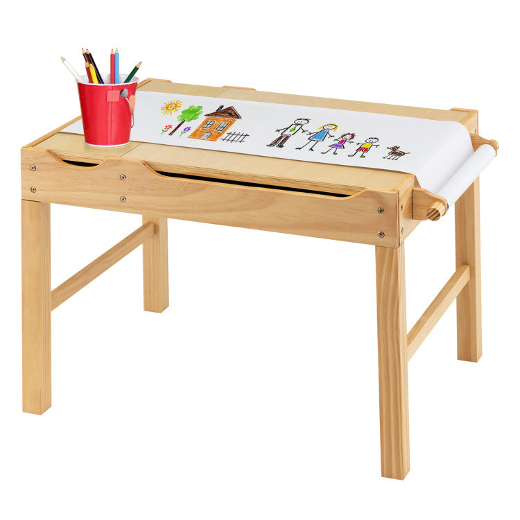Kids Multi-Activity Desk with Storage & Paper Roll