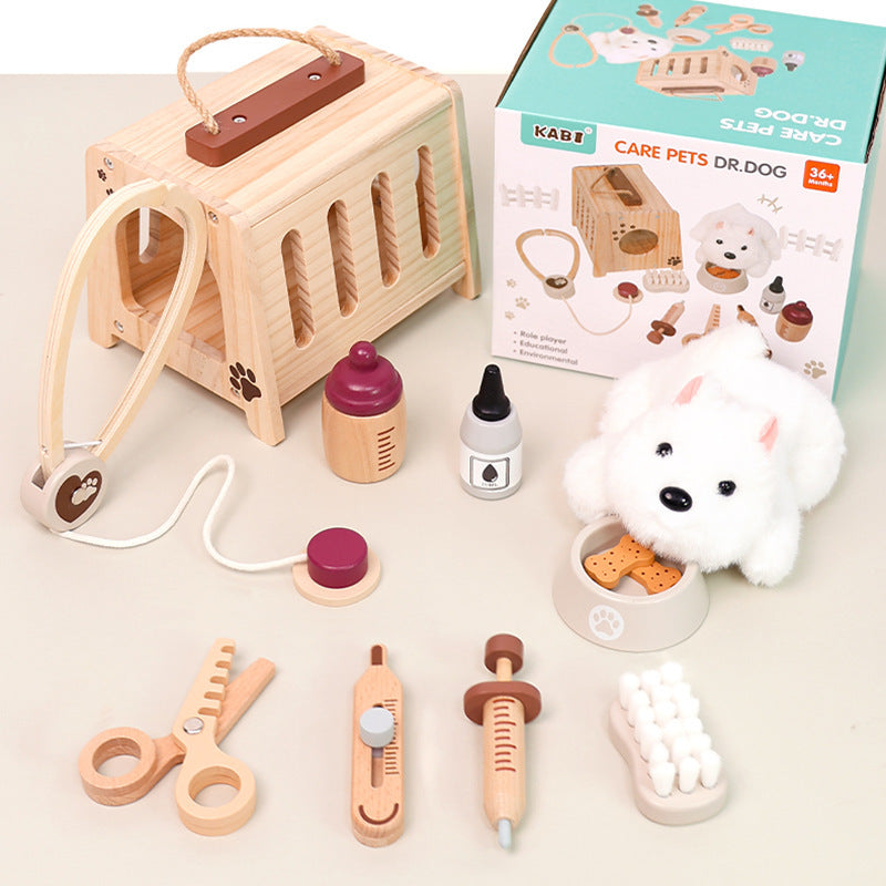 Educational Veterinarian Set with Plush Pet & Carrier