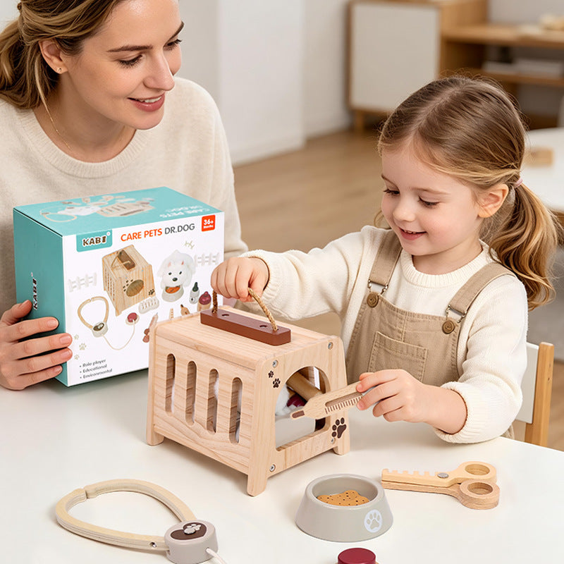 Educational Veterinarian Set with Plush Pet & Carrier
