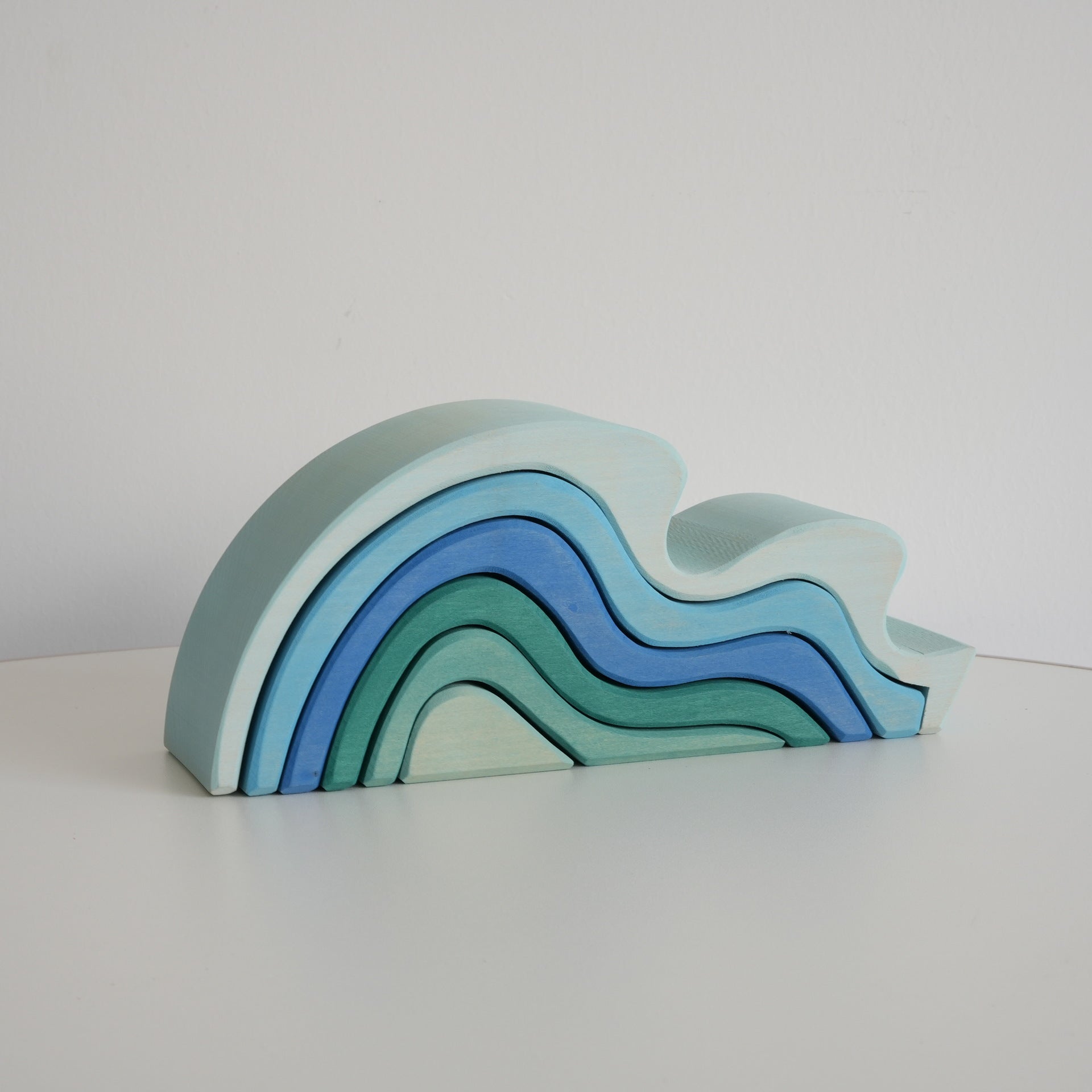 Wooden Water Wave Stacking Blocks