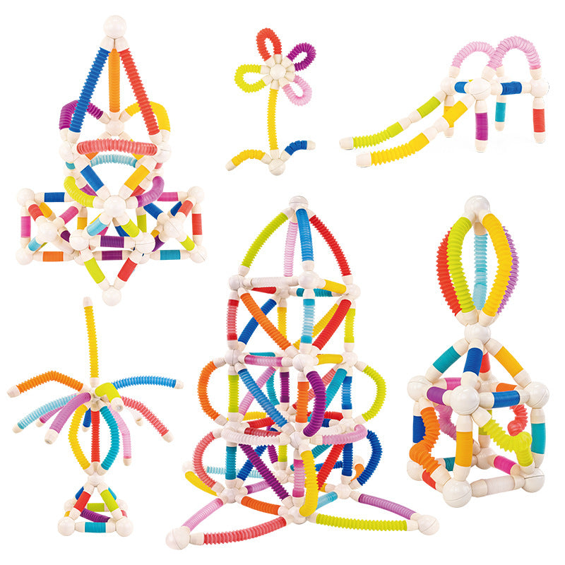 36-Piece Flexible Retractable Magnetic Building Sticks Set