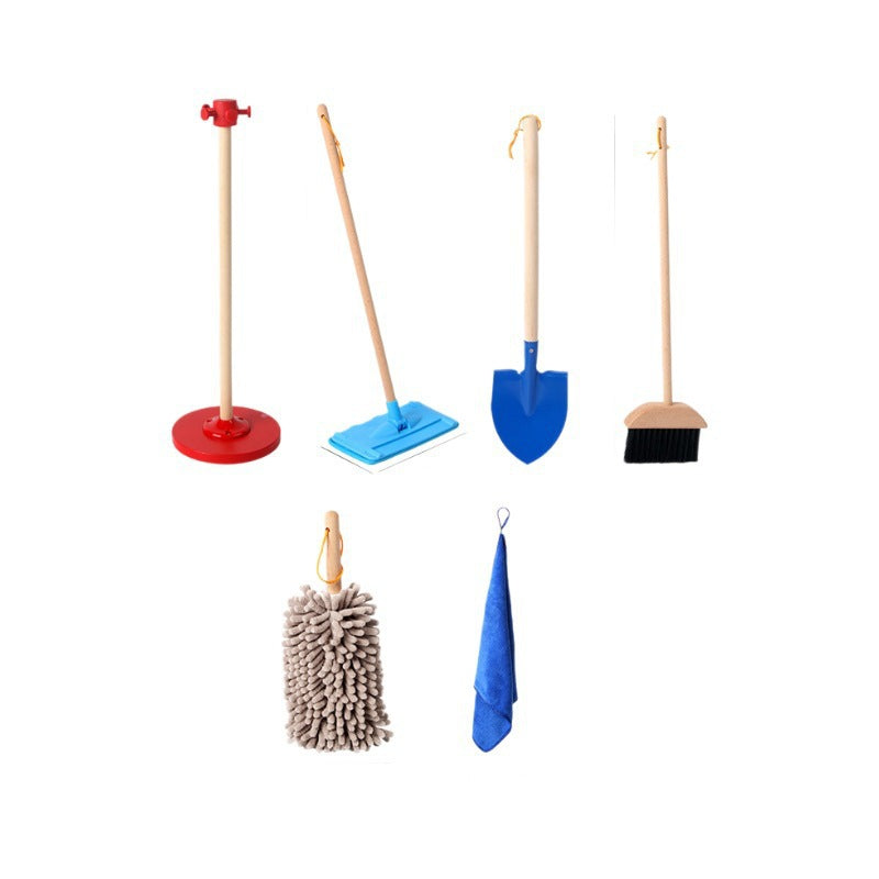 Montessori Toddler Broom and Mop Set with Stand