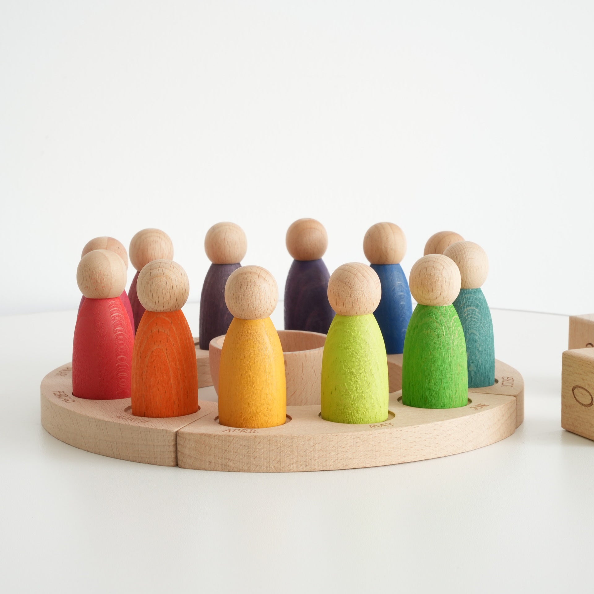 Waldorf Wooden Perpetual Calendar for Kids