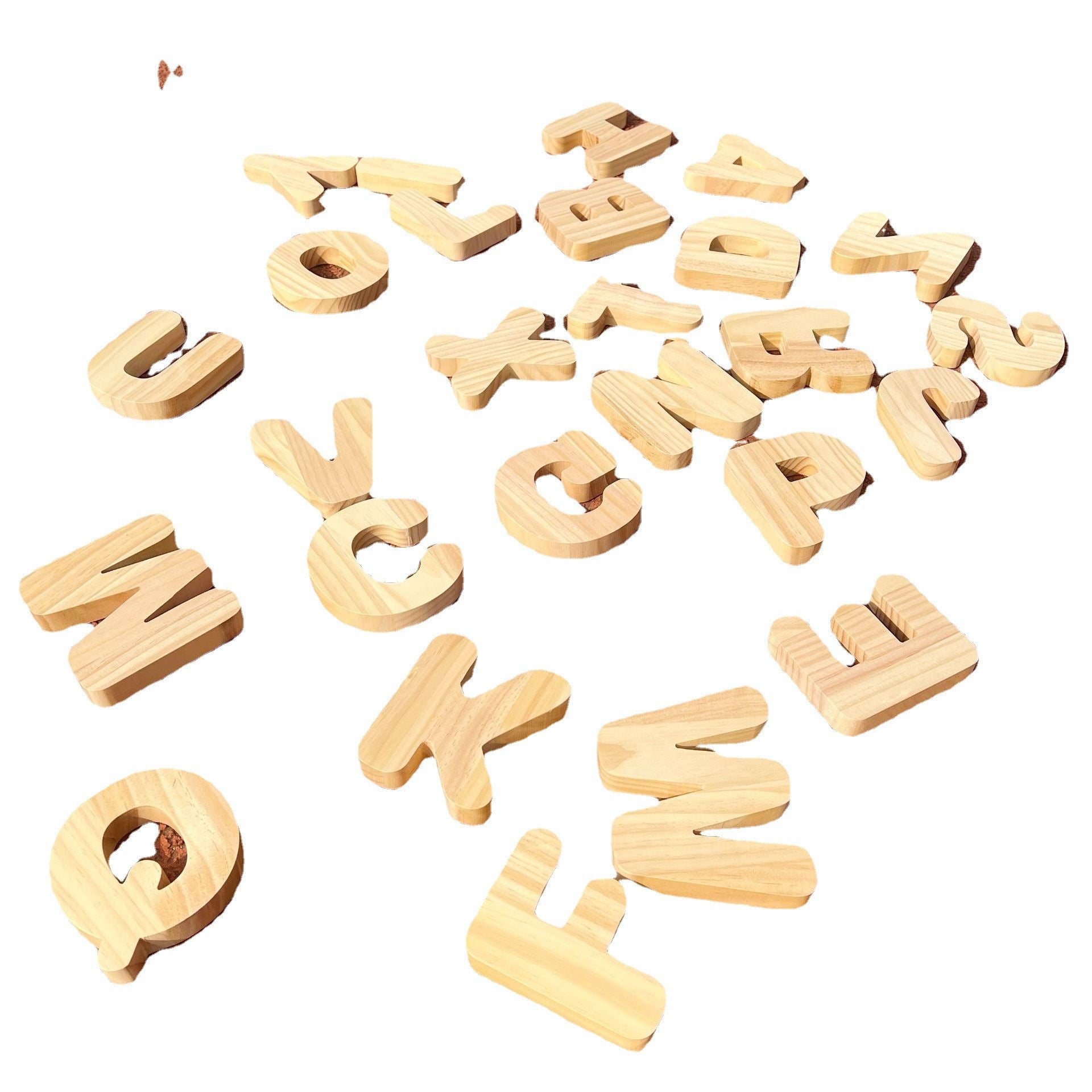 26-Piece Sustainable Bamboo Alphabet Letters Toy for Toddlers