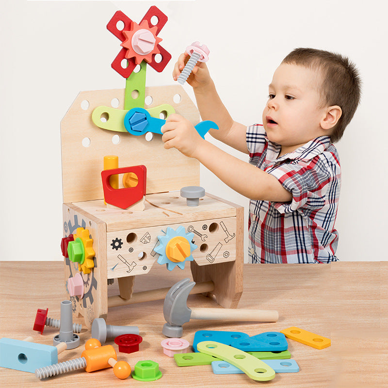 Hicooo® | Kids Wooden Tool Box Toy Set