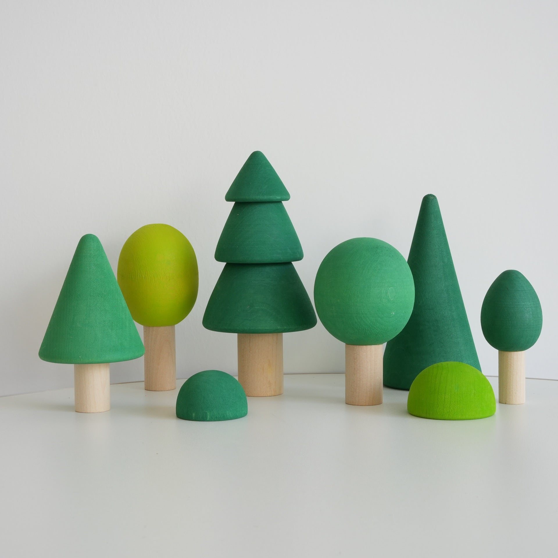 8-Piece Waldorf Wooden Forest & Tree Play Set