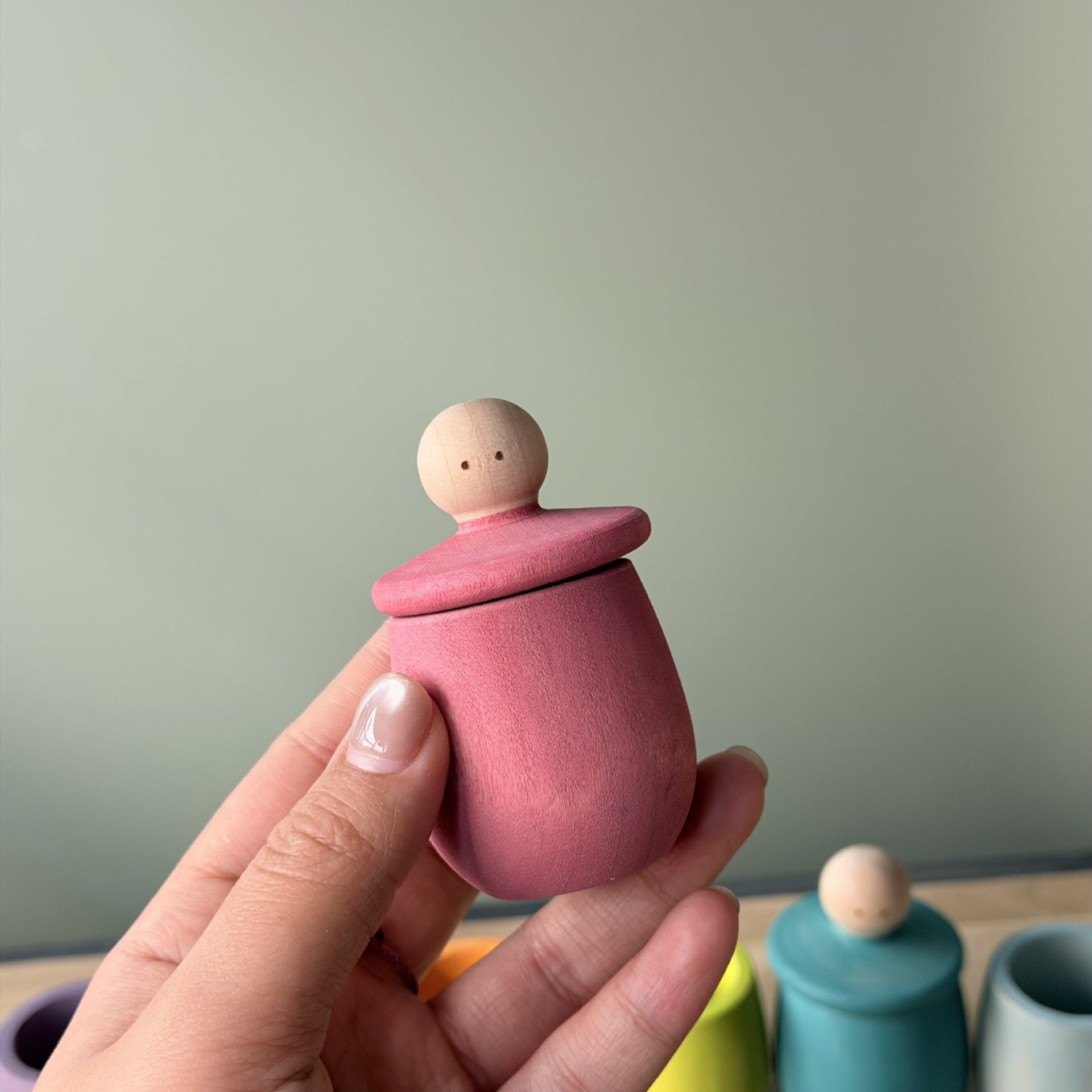 6-Piece Wooden Treasure Boxes & Spinning Tops Set