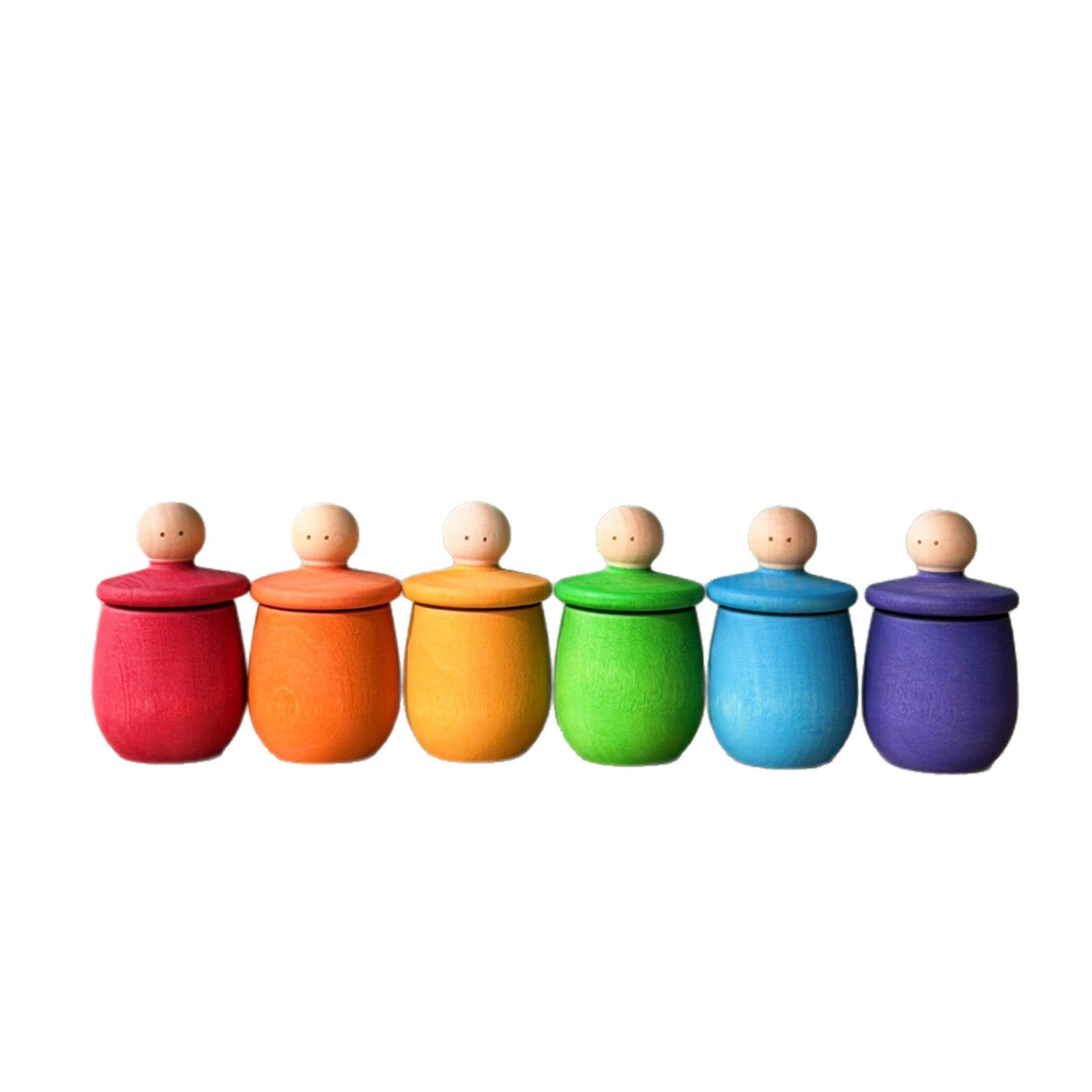 6-Piece Wooden Treasure Boxes & Spinning Tops Set