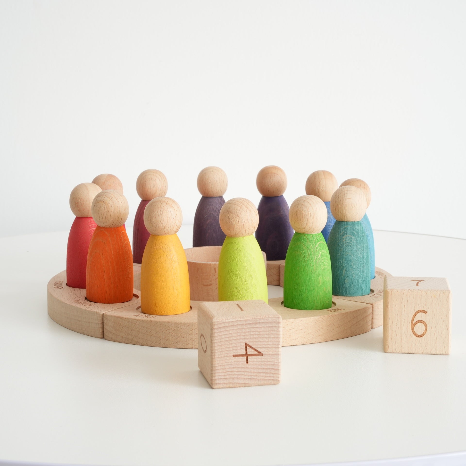 Waldorf Wooden Perpetual Calendar for Kids