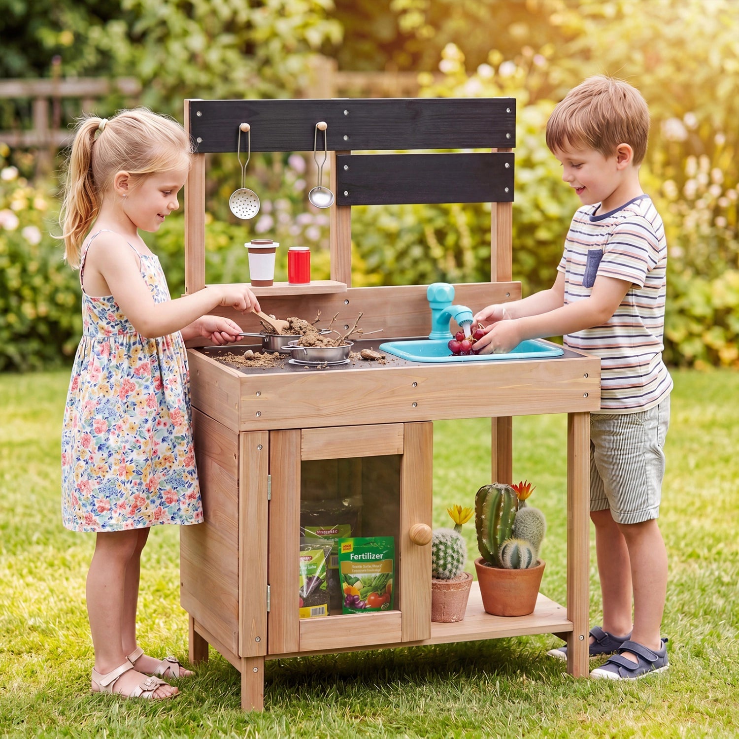 Outdoor Wooden Mud Kitchen