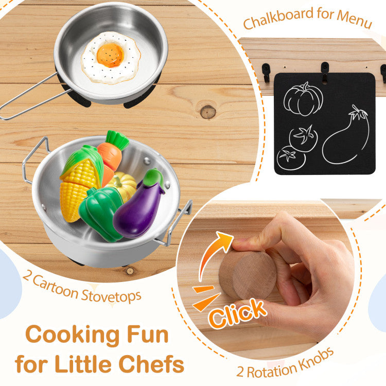 Outdoor Mud Kitchen with Detachable Sandbox